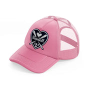 baseball dad blue-pink-trucker-hat