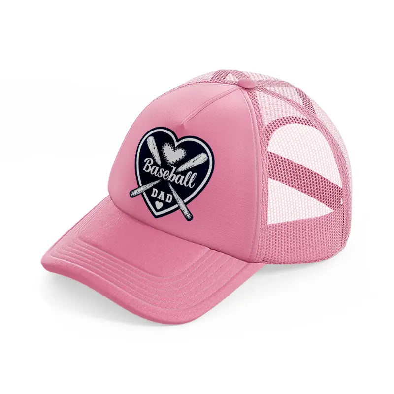 baseball dad blue-pink-trucker-hat