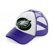 philadelphia eagles green emblem-purple-trucker-hat