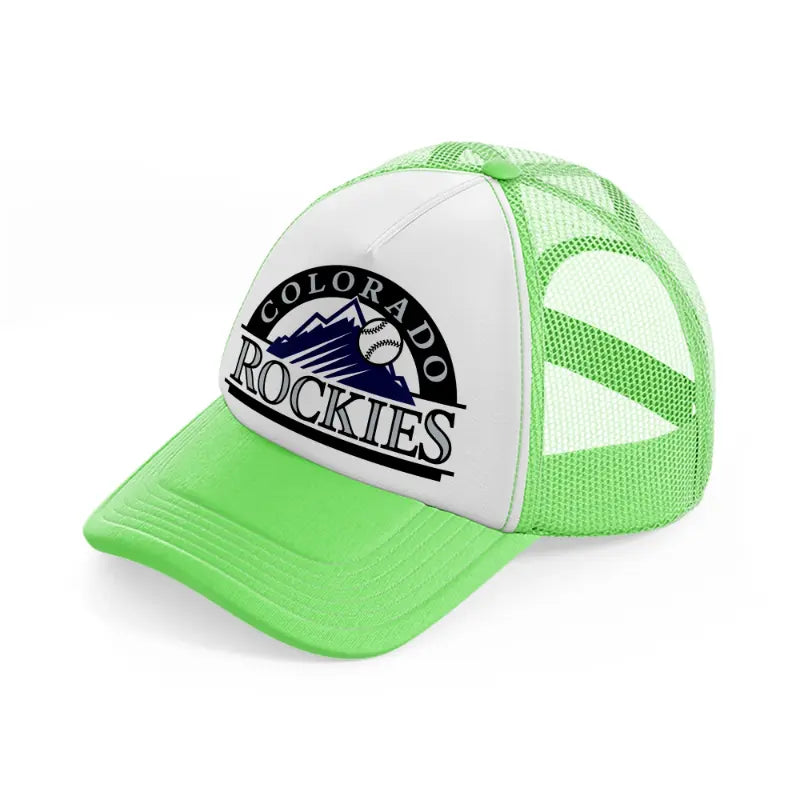 colorado rockies vintage-lime-green-trucker-hat