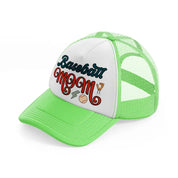 basebal mom sticker-lime-green-trucker-hat
