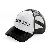 red sox-black-and-white-trucker-hat