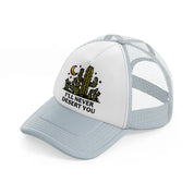 i'll never desert you grey trucker hat