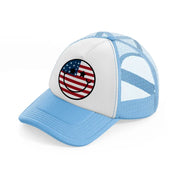 usa smiley sky blue trucker hat