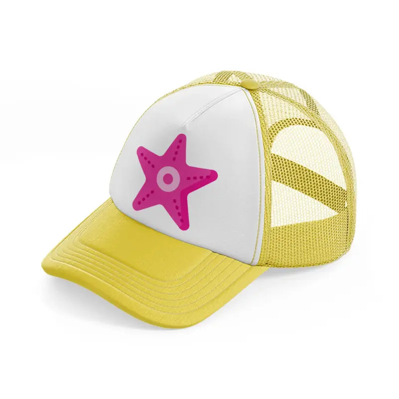 sea star yellow trucker hat