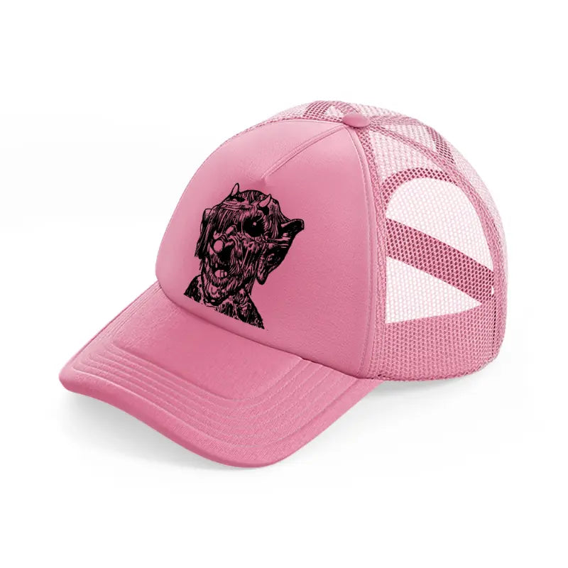 devil beast-pink-trucker-hat