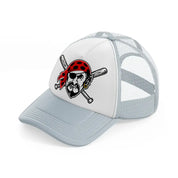 pittsburgh pirates emblem-grey-trucker-hat