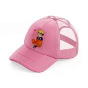 naruto square-pink-trucker-hat