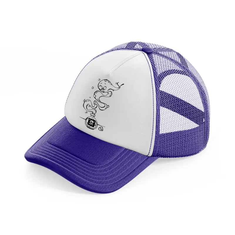 poison black & white-purple-trucker-hat