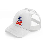 groovy love sentiments gs 04 white trucker hat