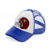 49ers red helmet-blue-and-white-trucker-hat