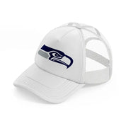 seattle seahawks emblem-white-trucker-hat