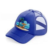 summer beach blue trucker hat