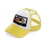 cassette tapes yellow trucker hat