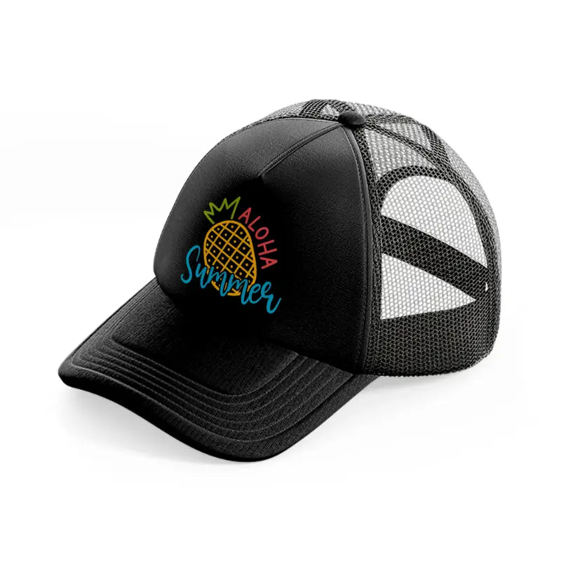 aloha summer-black-trucker-hat