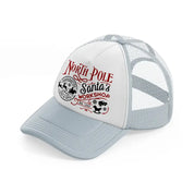 north pole santa -grey-trucker-hat