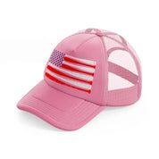 baseball american flag-pink-trucker-hat