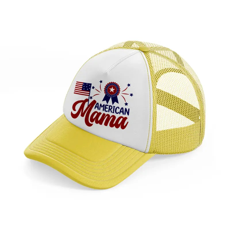 american mama-01-yellow-trucker-hat
