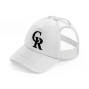 colorado rockies black and white white trucker hat