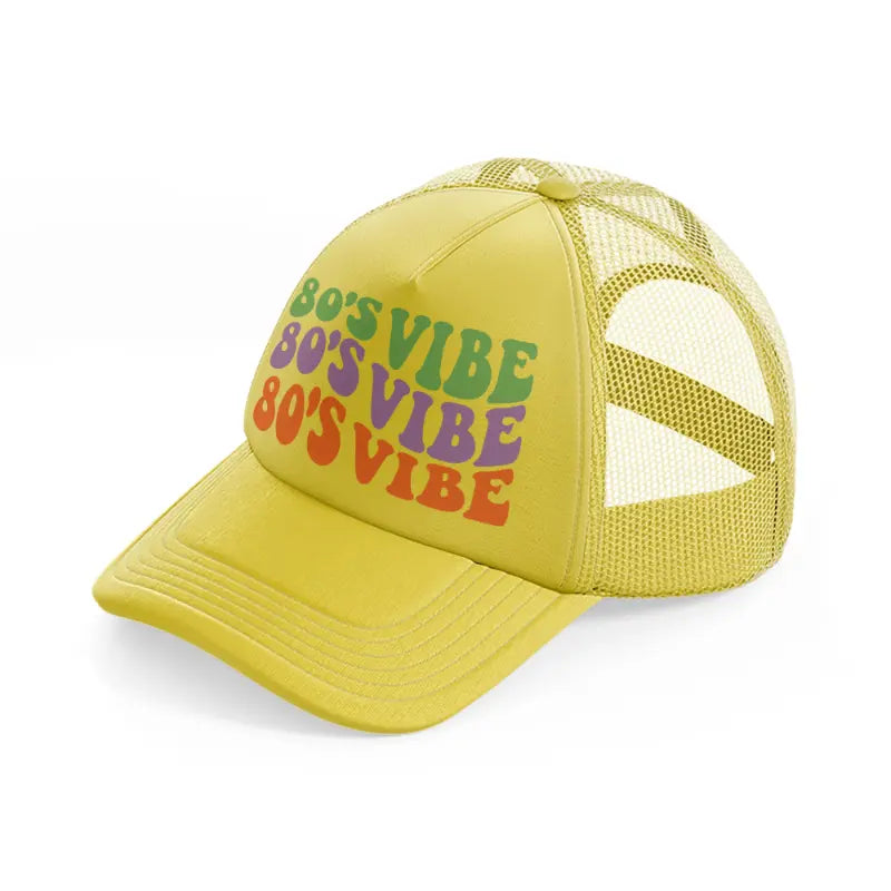 80's vibe-gold-trucker-hat
