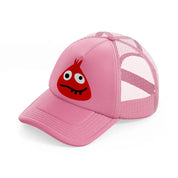 red monster pink trucker hat