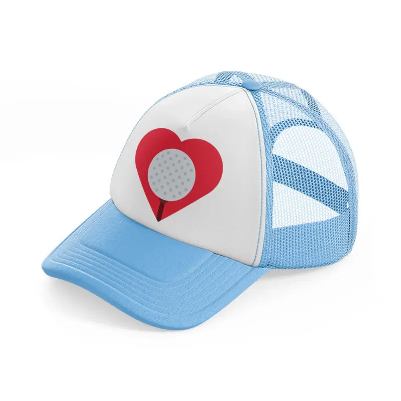 love golf ball-sky-blue-trucker-hat