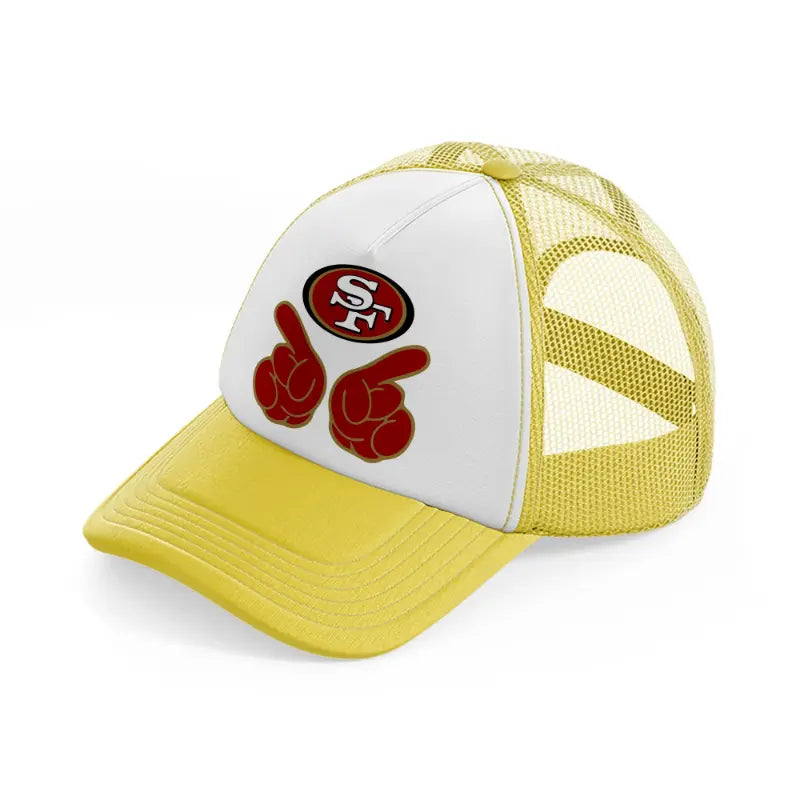 49ers supporter-yellow-trucker-hat