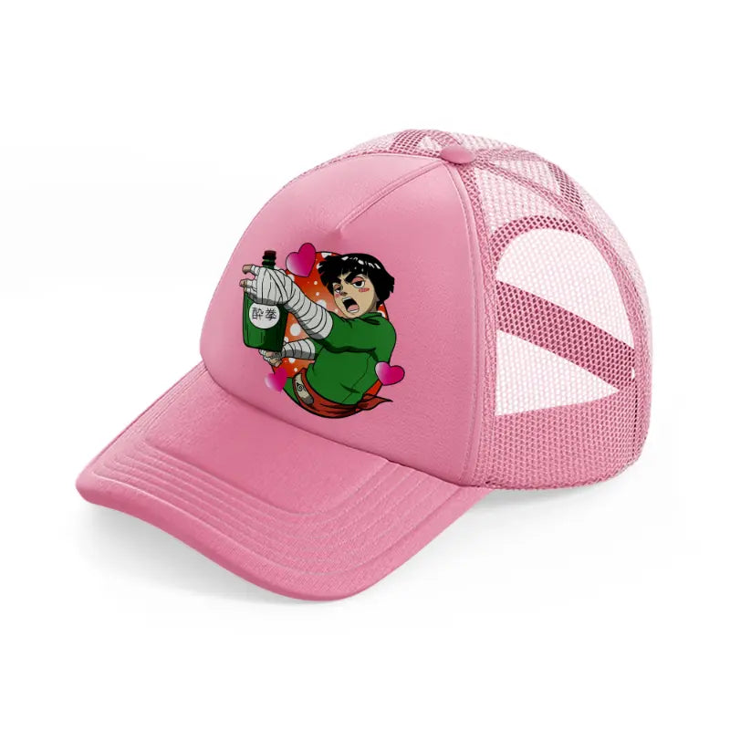 rock lee pink trucker hat