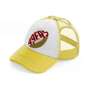 49ers gridiron football ball-yellow-trucker-hat