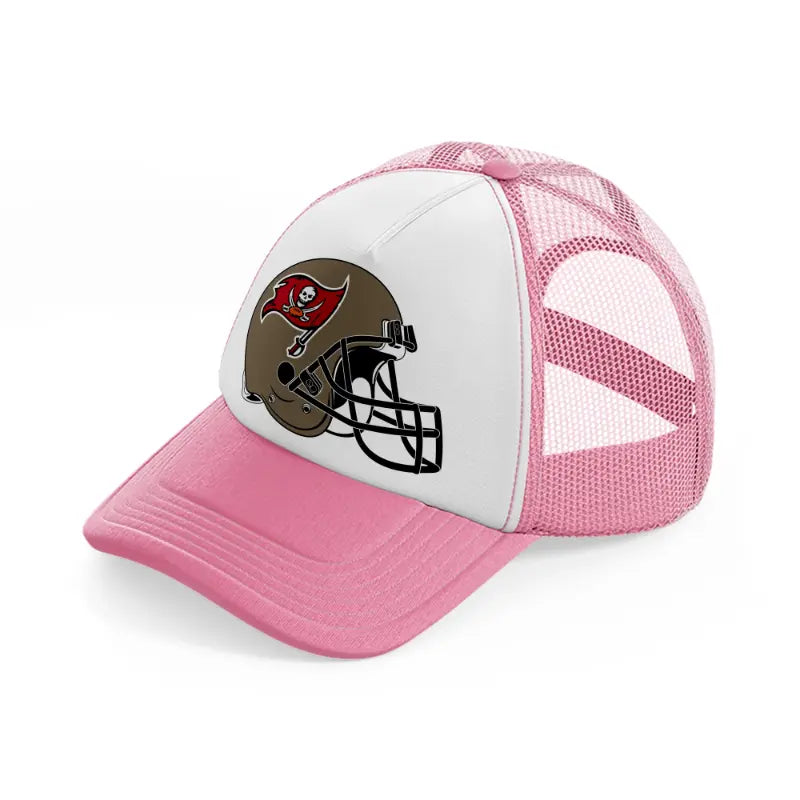 tampa bay buccaneers helmet-pink-and-white-trucker-hat