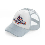 los angeles grey trucker hat