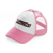 atlanta falcons modern logo-pink-and-white-trucker-hat