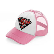 tampa bay buccaneers super hero-pink-and-white-trucker-hat