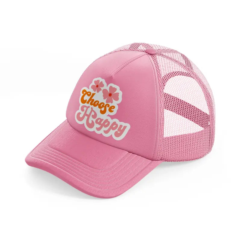 retro positive stickers (13) pink trucker hat