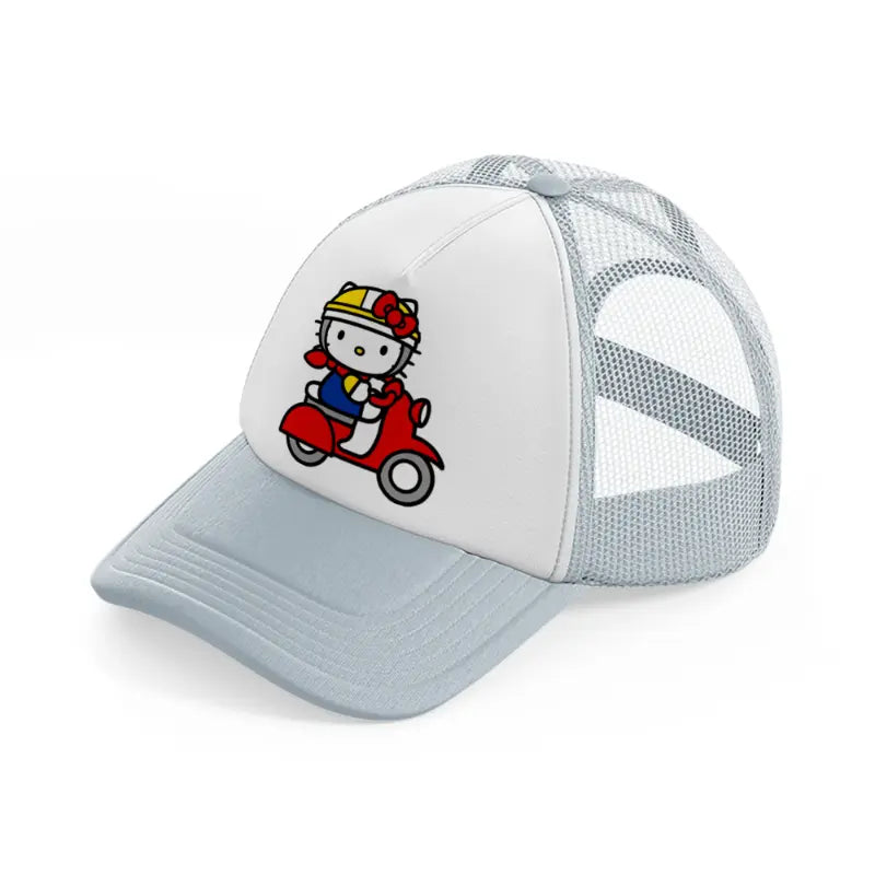 hello kitty vespa grey trucker hat