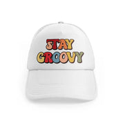 groovy quotes 12 white trucker hat