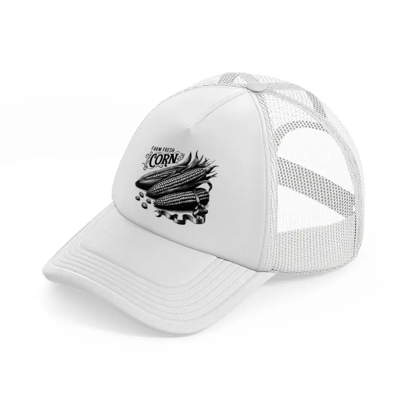 farm fresh corn-white-trucker-hat