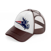 new england patriots 3d emblem-brown-trucker-hat