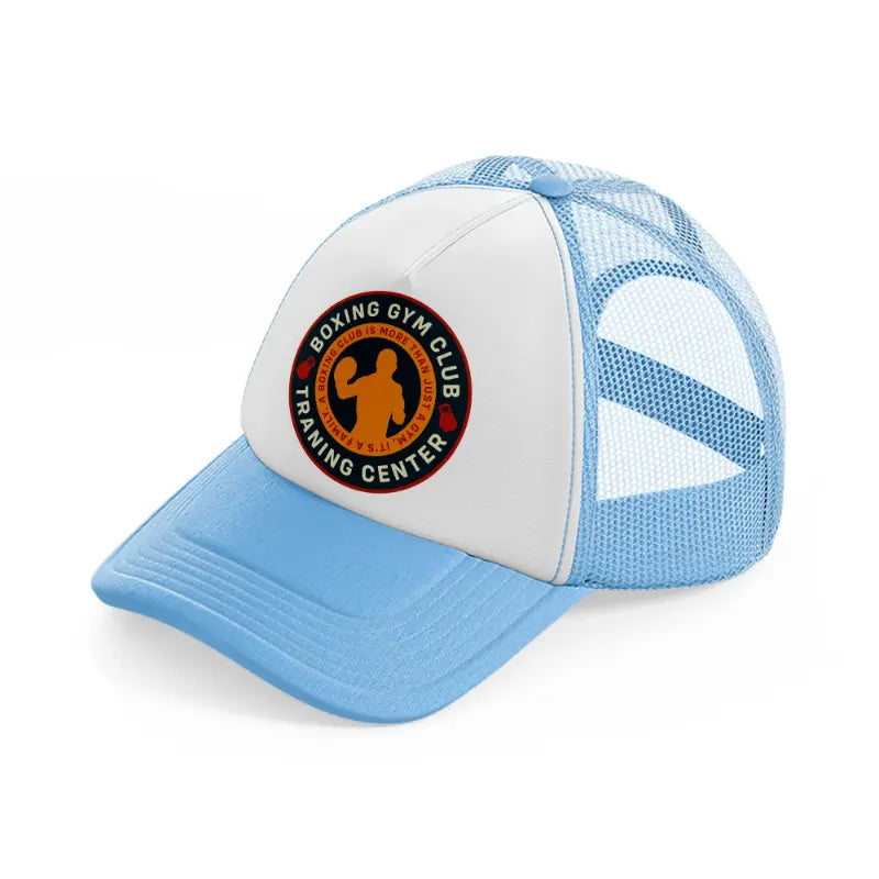 boxing gym club training center sky blue trucker hat