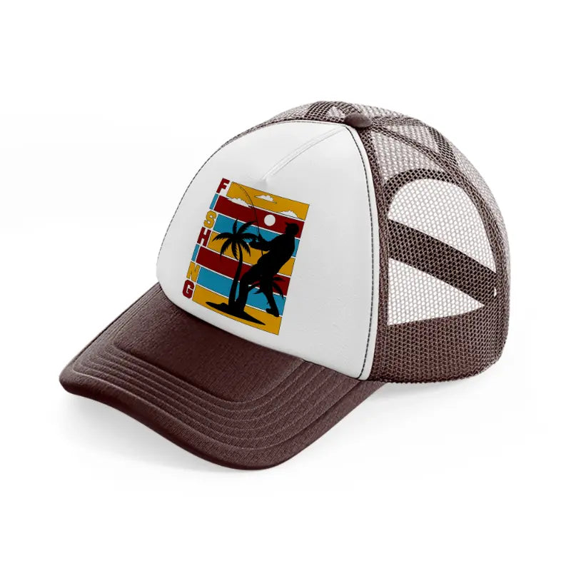 fishing retro-brown-trucker-hat