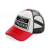 ford trucks red and black trucker hat