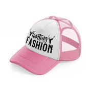 hunting fashion-pink-and-white-trucker-hat