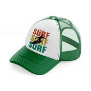 surf green and white trucker hat