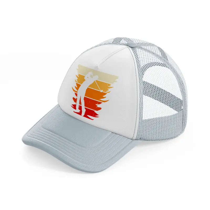 golf player retro-grey-trucker-hat