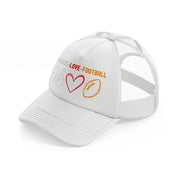 peace-love-football-white-trucker-hat