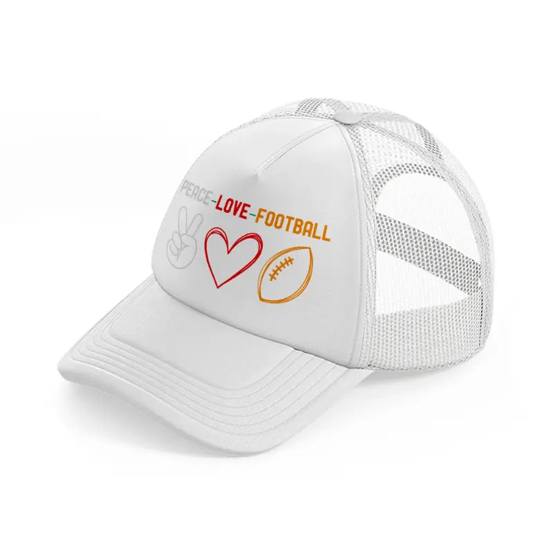 peace-love-football-white-trucker-hat