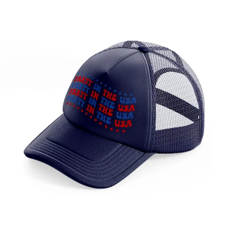 party in the usa-01-navy-blue-trucker-hat