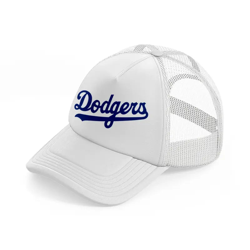 dodgers text-white-trucker-hat
