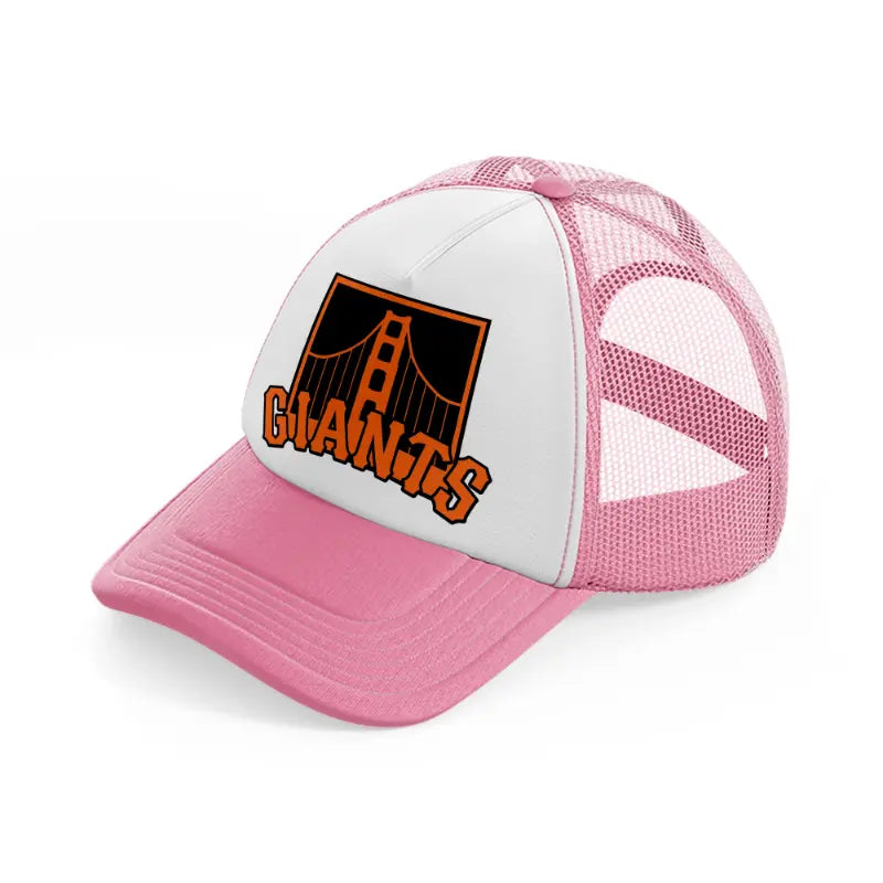 sf giants pink and white trucker hat