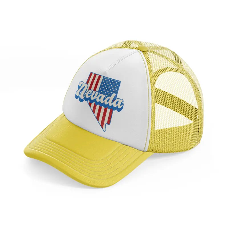 nevada flag-yellow-trucker-hat